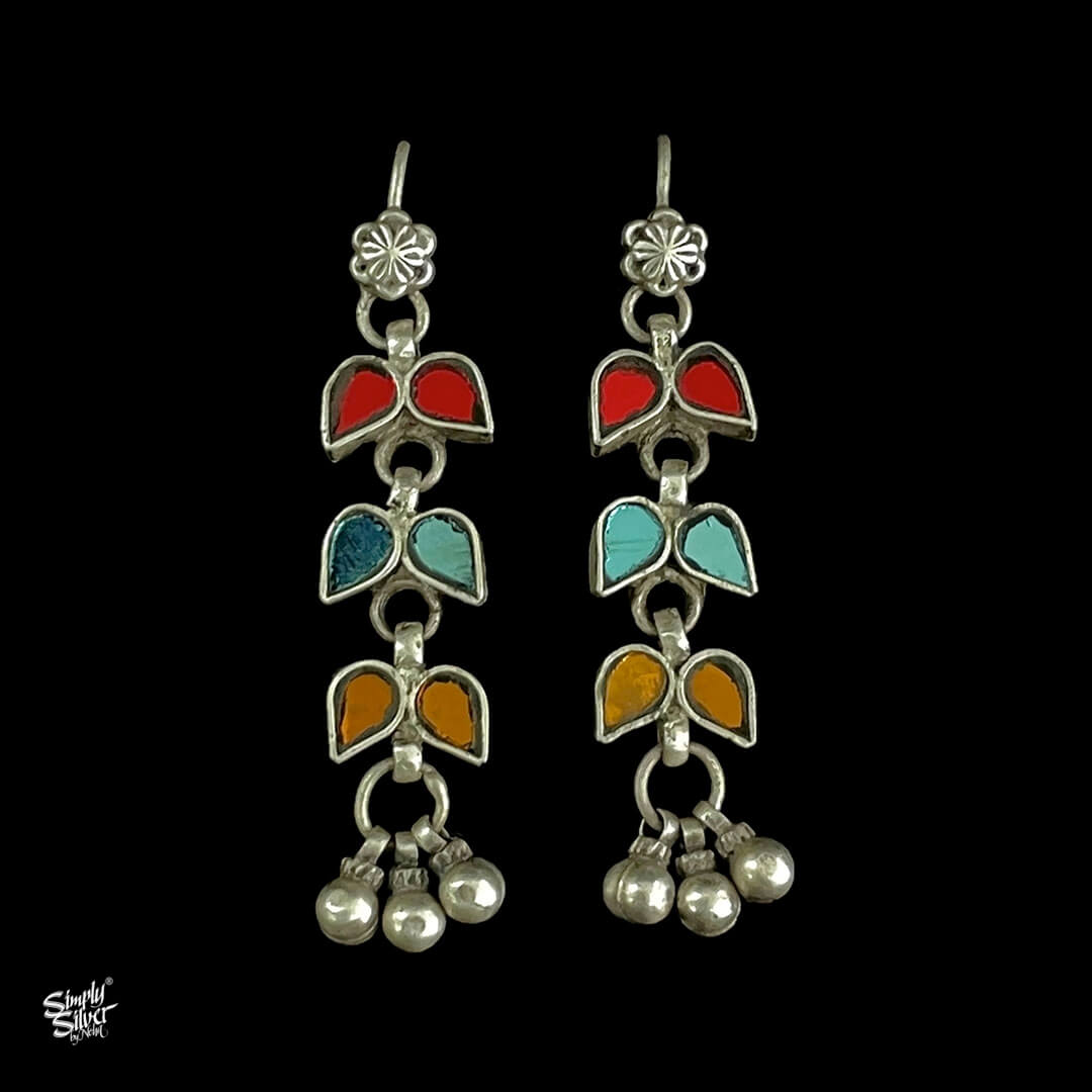 Traditional Rajasthani Multi Color Glass Set of Choker & Earrings - MH2020