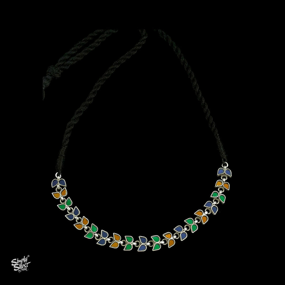 Traditional Rajasthani Multi Color Glass Choker - MH2022