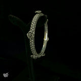 Silver Kada with Flowers - MH2111