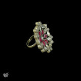 Kundan & Stone work Big Ring - MH2178