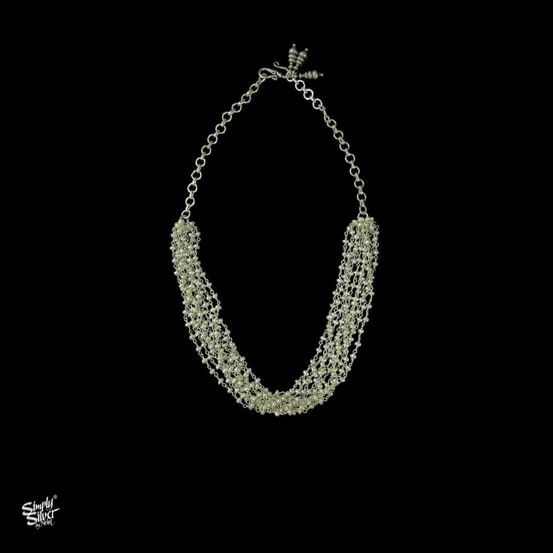 Elegant Pearl Strings Statement Necklace - MH2264