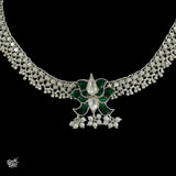 Statement Kundan & Pearl Choker with Silver Chain - MH2296