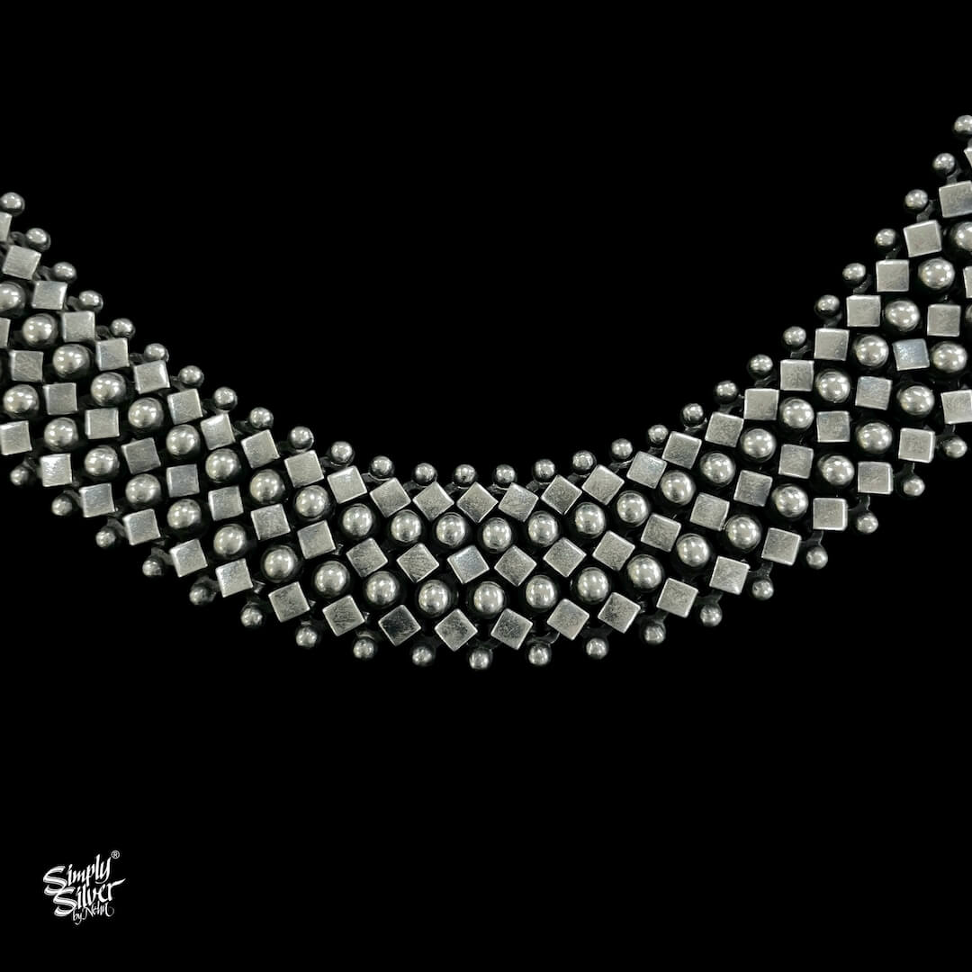 Statement Silver Necklace - MH2733