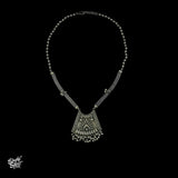 Statement Silver Flower Pendant with Silver Chain - MH2795