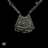 Statement Silver Flower Pendant with Silver Chain - MH2795