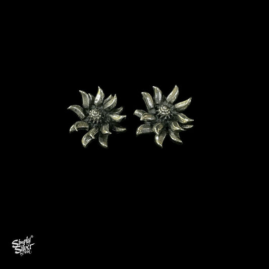 Silver Flower Studs - MH2803