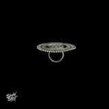 Big Silver Jaali Flower Ring - MH2929