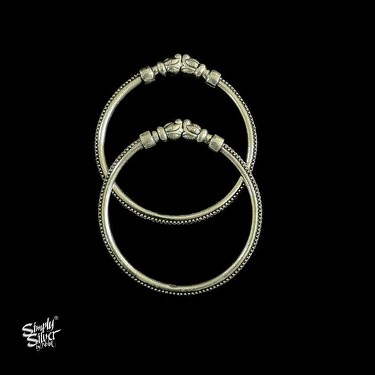 Elephant Silver Kada Pair - MH2935