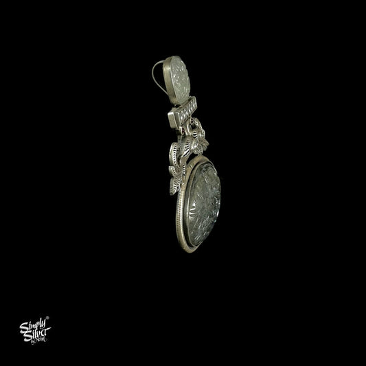 Labrodite Stone Studded Pendant with Kundan Work - MH3062