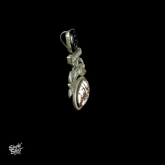 Stone Studded Pendant with Kundan Work - MH3063