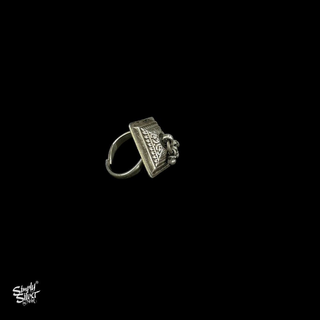 Silver Ghungroo Ring - MH3213