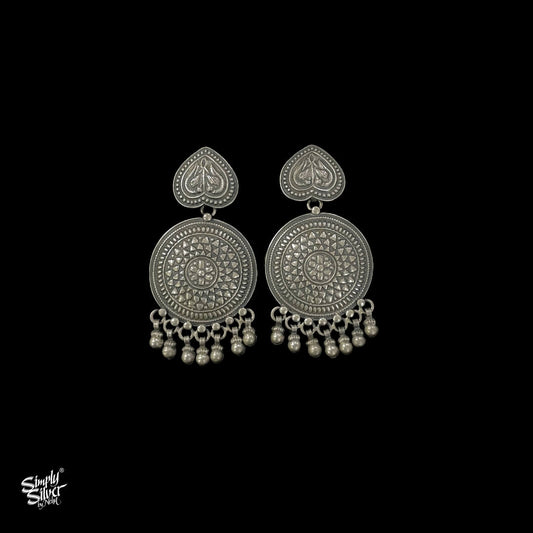 Silver Flower Choker & Earrings Set - MH3259