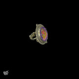 Handpainted God Silver Ring - MH3427