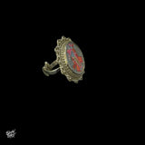 Handpainted God Silver Ring - MH3430