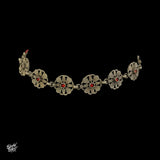 Silver Jaali Choker with Red Stones  - MH3498