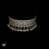 Statement Silver Jaali Elephant Choker - MH3649
