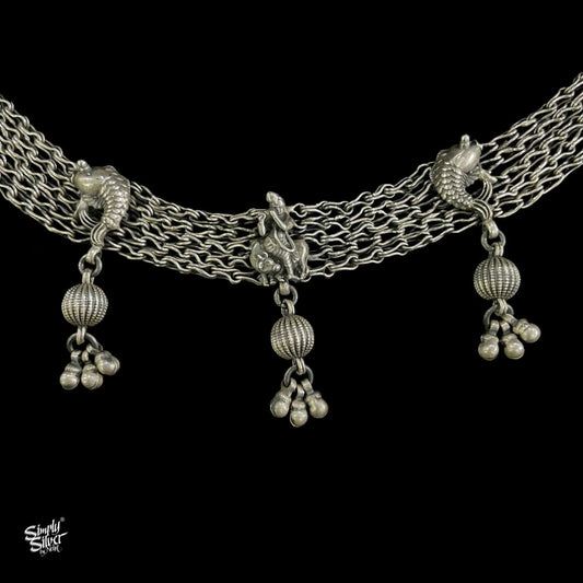 Statement Silver Krishan Jee  Choker - MH3746