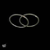 Statement Designer Silver Bangle Pair - MH3796