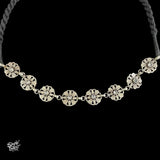 Silver Jaali Choker with White Stones - MH3910