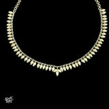 Statement Silver Leaf Necklace - MH3914