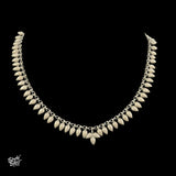 Statement Silver Leaf Necklace - MH3914