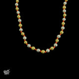 Silver Statement Round Dual Tone Lac Beads Neckpiece with Red Color Thread - MH4376