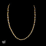 Silver Statement Round Dual Tone Lac Beads Neckpiece with Red Color Thread - MH4376