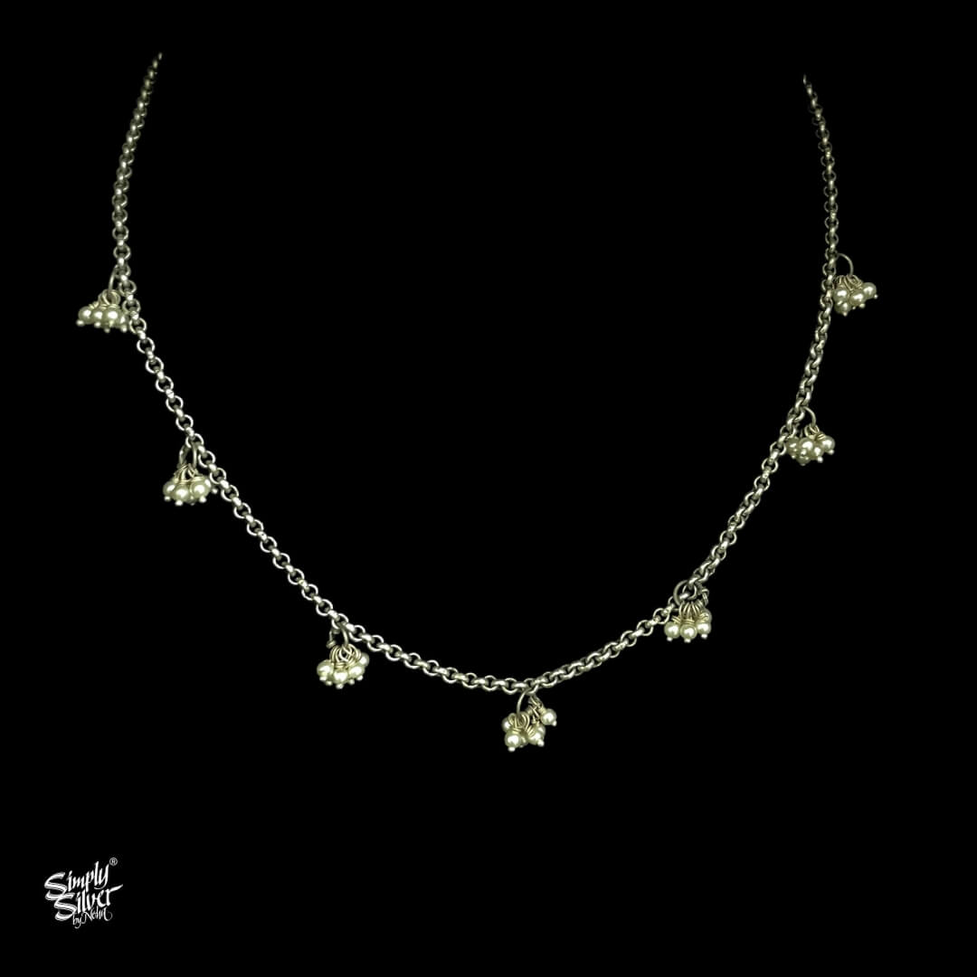 Silver Chain with Pearls - MH4474