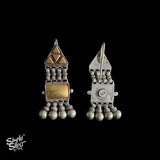 Silver Dual Tone Gold Plated Hooks with Ghungroos - MH4529