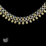 Silver Statement Dual Tone Jaali & Flower Neckpiece - MH4536