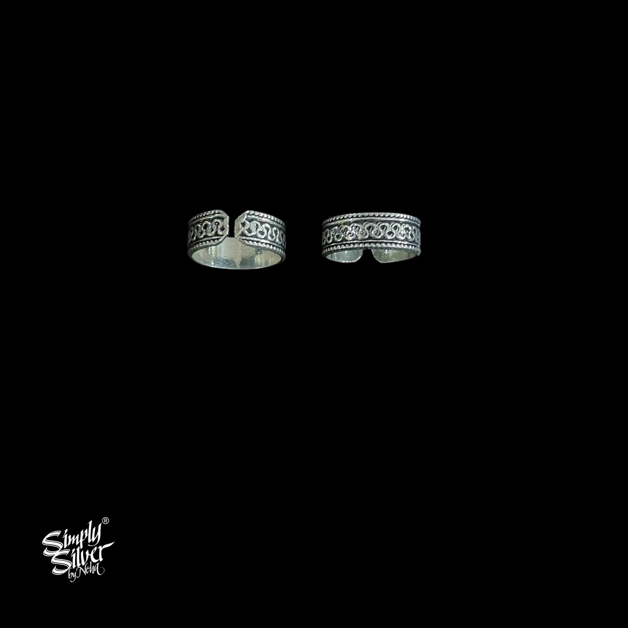 Silver Toe Ring Pair - MH4994