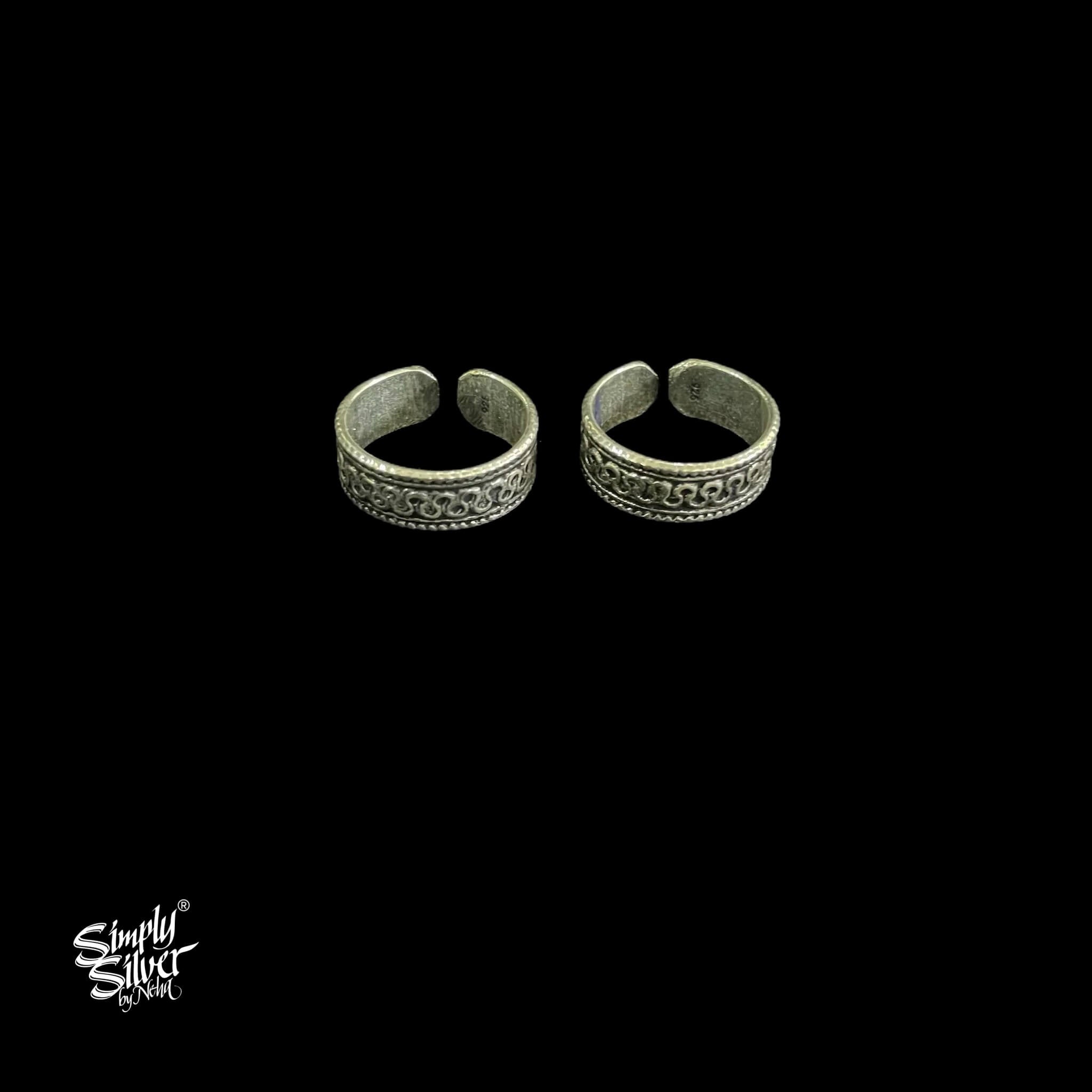Silver Toe Ring Pair - MH4994