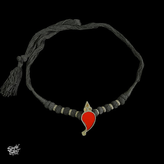 Red & Yellow Color Glass Choker - MH5364