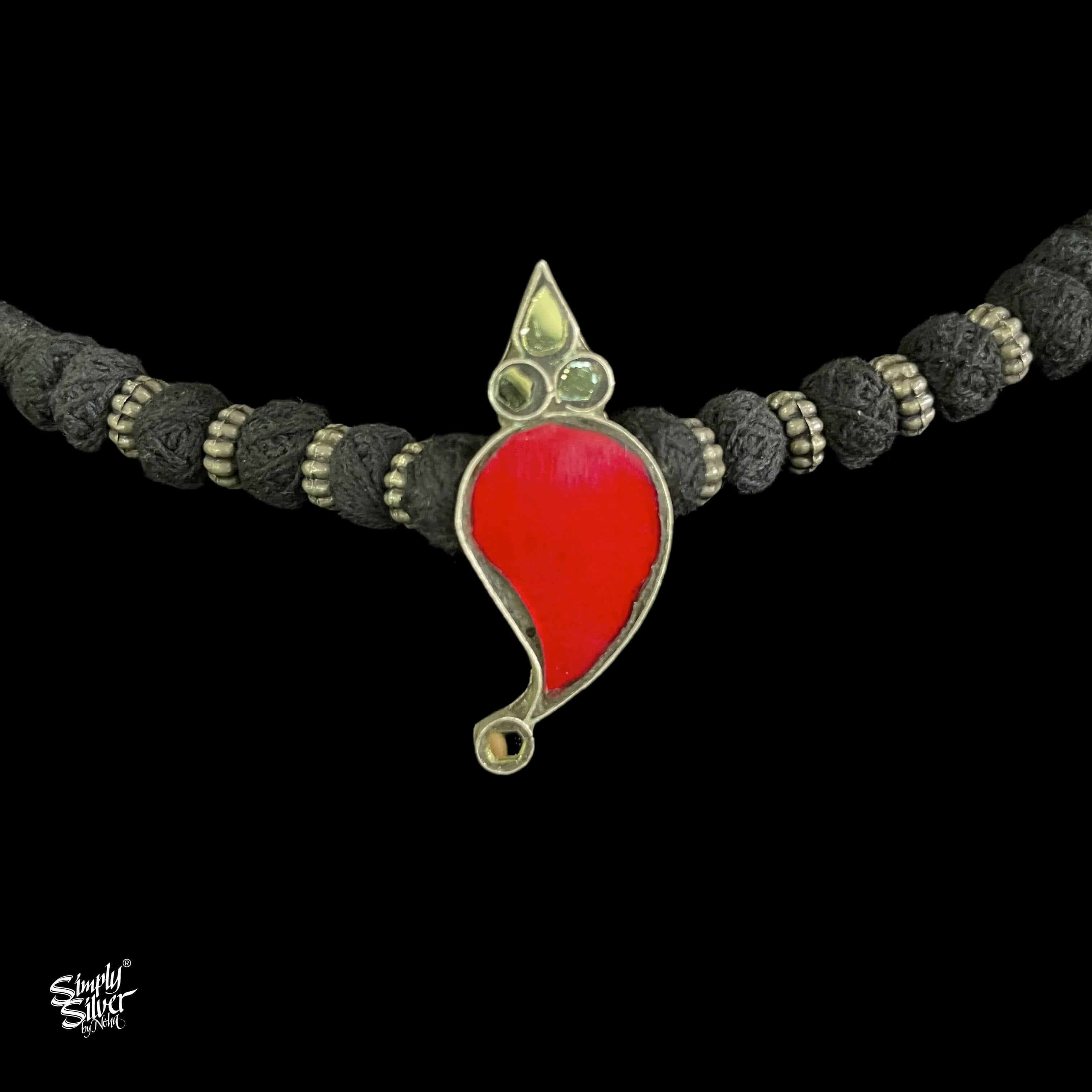 Red & Yellow Color Glass Choker - MH5364