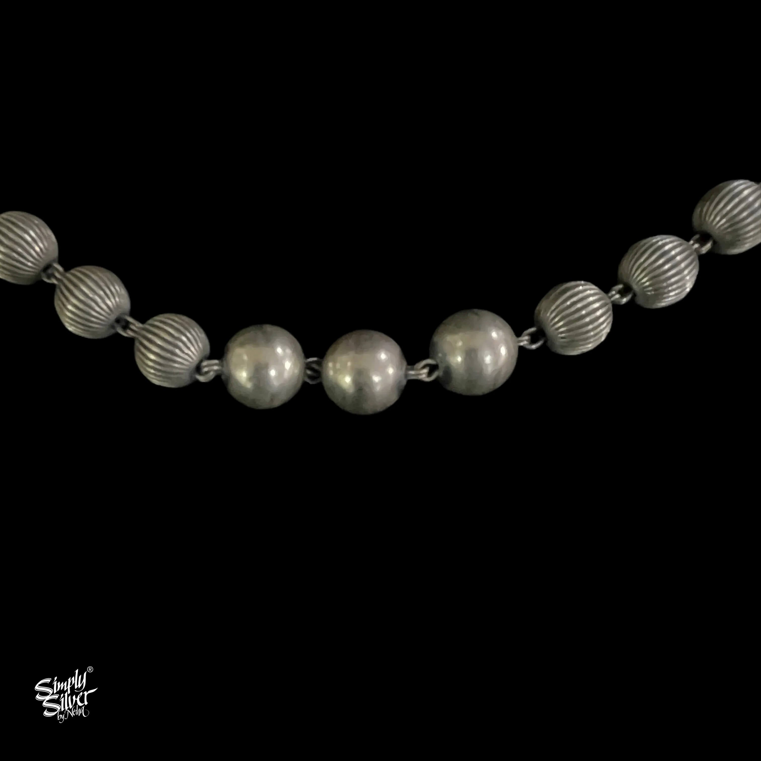 Designer Silver Beads Neckpiece - MH5408