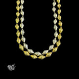 Dual Tone Silver Lac Beads Neckace Set of 2 (Gold & Silver) - MH5431