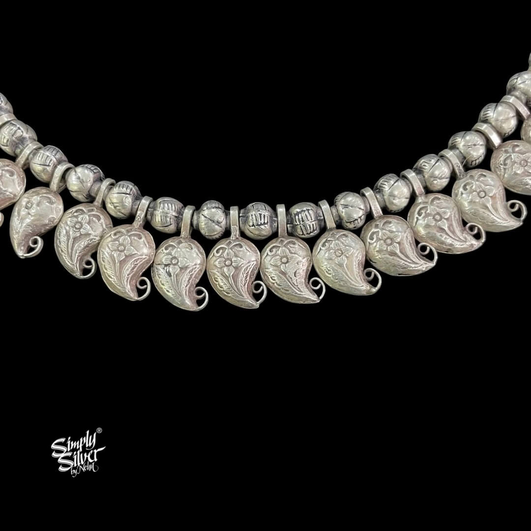 Silver Statement Floral Ambi Necklace - MH5474
