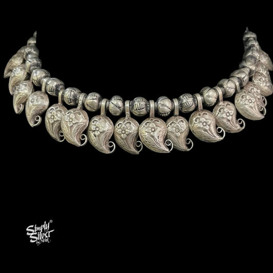 Silver Statement Floral Ambi Necklace - MH5474