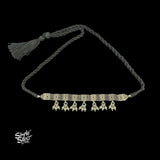 Silver Jaali Choker with Ghungroos - MH5606