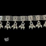 Silver Jaali Choker with Ghungroos - MH5606