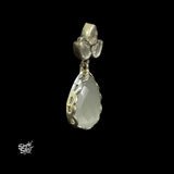 White Kundan Flower with White Stone Drop - MH5643