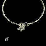 Silver Twisted & Jingling Ghungroos Anklet Pair - MH5661