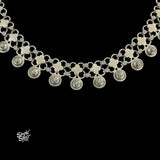 Silver Statement Jaali Flowers Necklace - MH5663