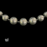 Silver Statement Ball Necklace with Earrings Set - MH5665