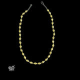 Gold Polish Silver Dholki Lac Beads Necklace-1