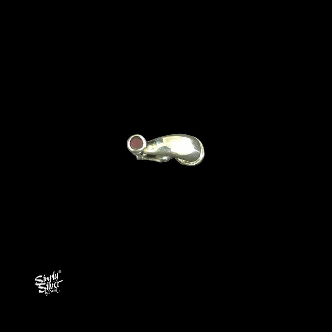 Silver Bali with Pink Stone-3