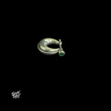 Silver Bali with Green Stone-5