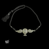 Silver Peacocks & Flower Choker-1
