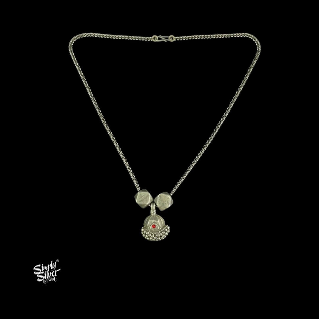 Red Stone Borla Neckalce with Chain-1