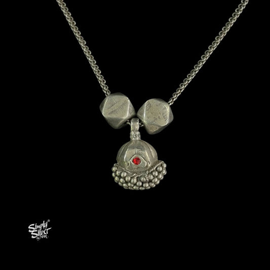 Red Stone Borla Neckalce with Chain-2